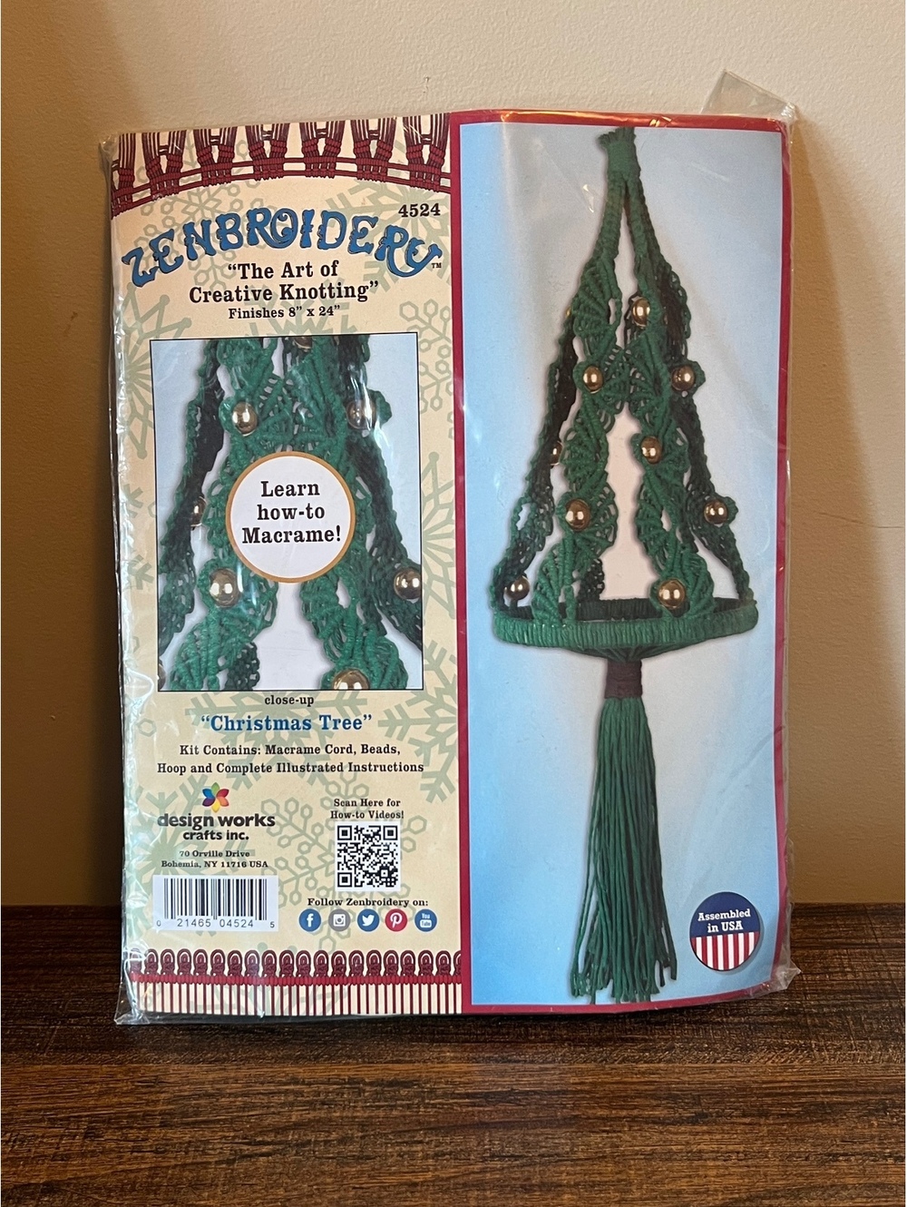 Macrame Christmas Tree Kit Zenbroidery Creative Knotting grandmacore